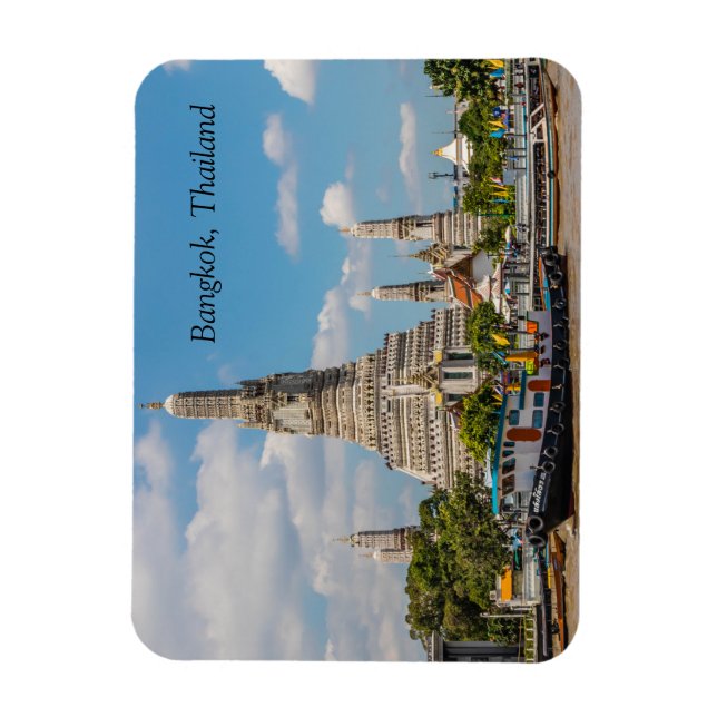 Ímã Barge navegando pas Wat Arun (Vertical)