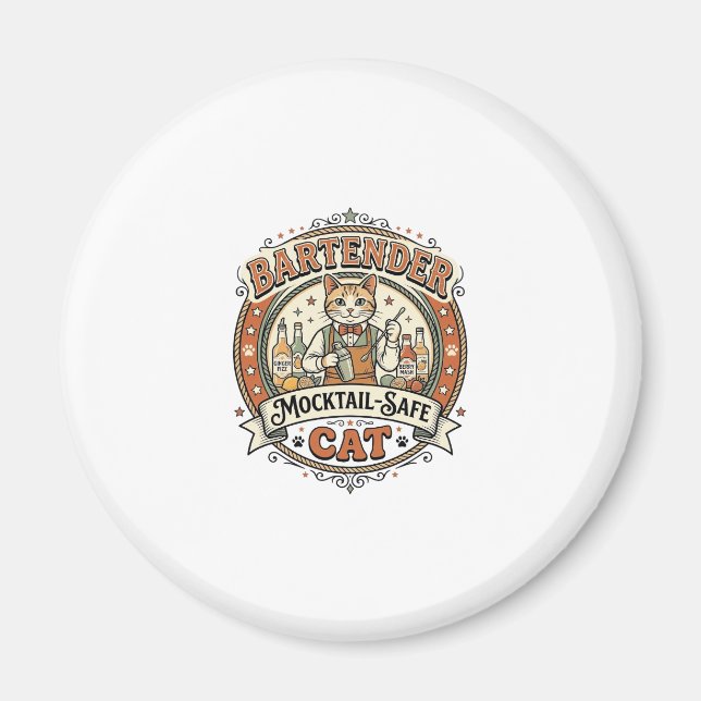 Imã Barman Mocktail-Safe Gato Barman Mocktail-Safe (Frente)