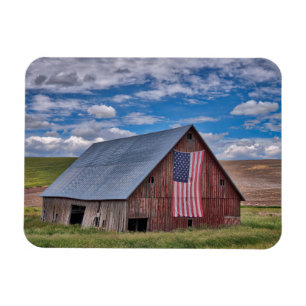Ímã Barn com bandeira americana Colfax, Washington