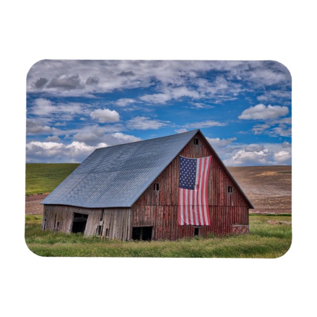 Ímã Barn com bandeira americana | Colfax, Washington (Horizontal)