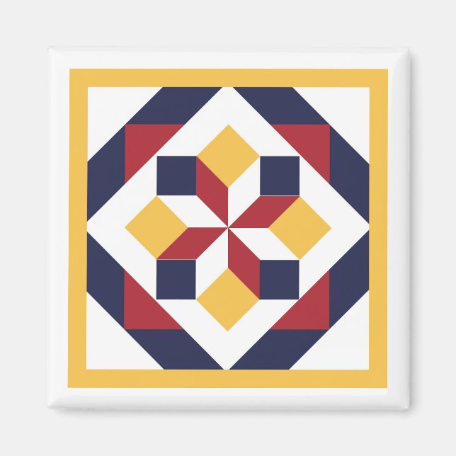 Imã Barn Quilt Magnet (Frente)