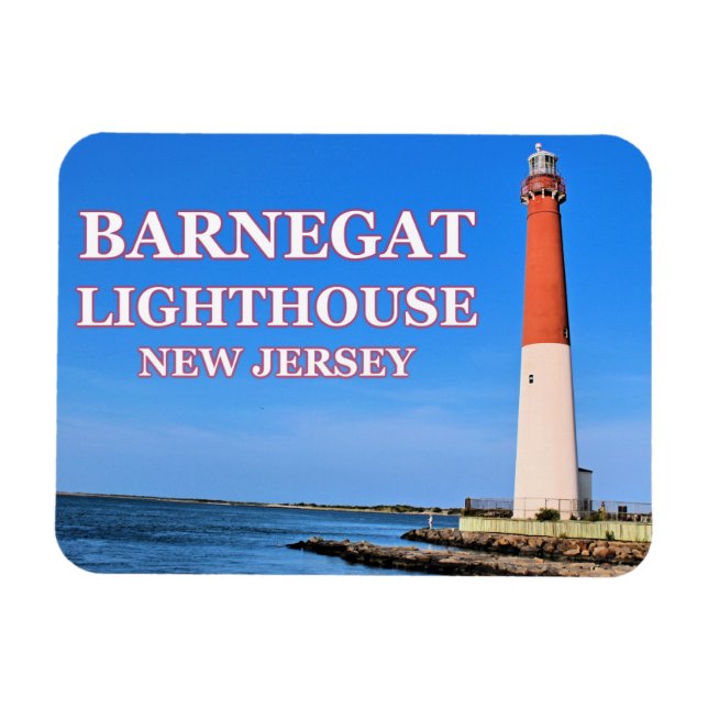 Ímã Barnegat Lighthouse, Imagem Fotográfica de Nova Je (Horizontal)