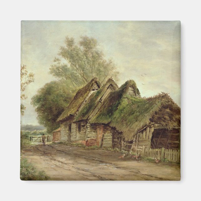 Imã Barns em Flatford (óleo na canvas) (Frente)