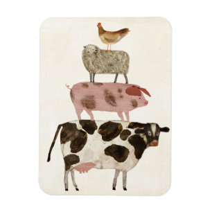 Ímã Barnyard Buds - Vaca, Porco, Ovelha e Hen