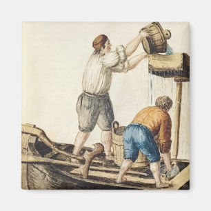 Imã Barqueiro que derramam a água fresca nos