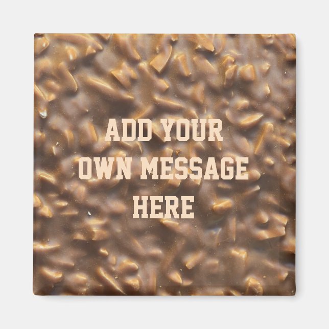 Imã Barra de Chocolate Personalizada em Blocos com Tex (Frente)