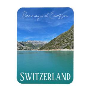 Ímã barragem d’Emosson, Suiça, barragem, montanhas