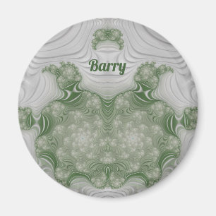 Imã BARRY ~ Branco e verde ~ Design Magnet impressiona