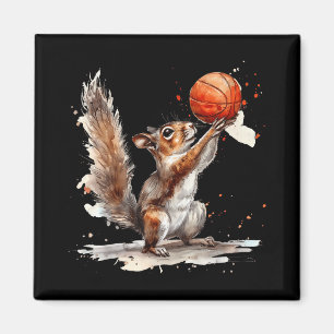 Imã Basball Watercolor Squirrel Basball Bb