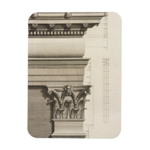 Ímã Base, capital e Entablature do Pilaster