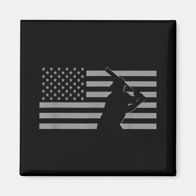 Imã Baseball Americano Flag Baseball (Frente)