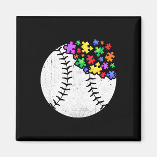Imã Baseball Autismo Quebra-cabeça Homens Mulheres Cri