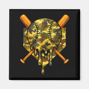 Imã Baseball Camuflagem Meninos Sorvete Beisebol Juven