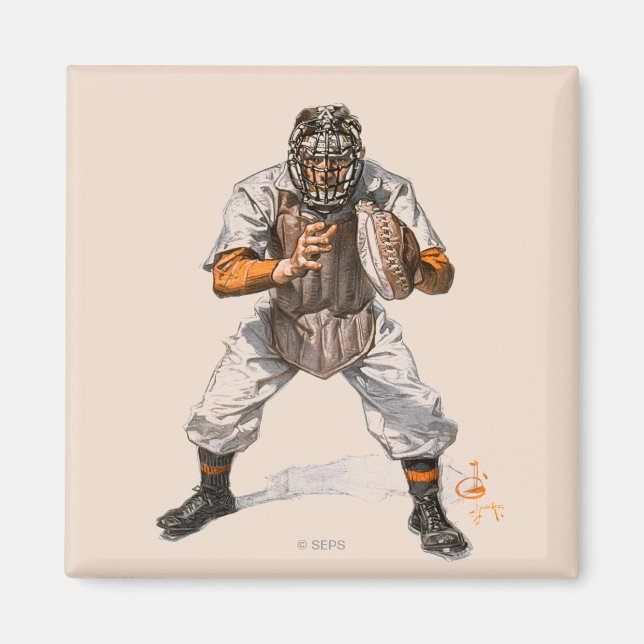 Imã Baseball Catcher (Frente)