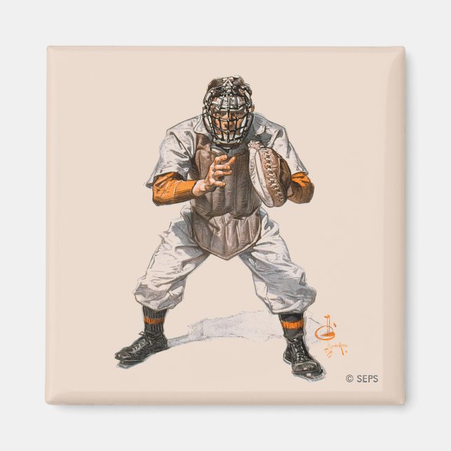 Imã Baseball Catcher (Frente)