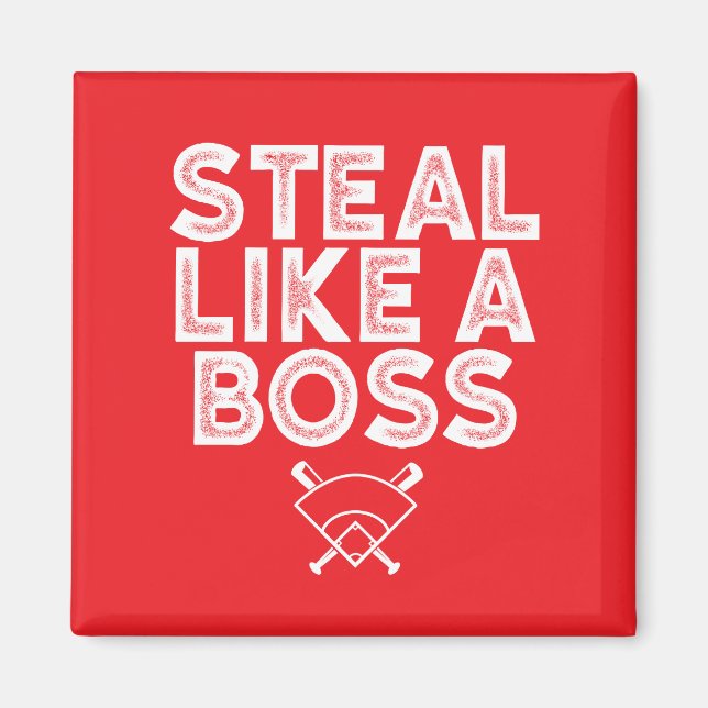 Imã BasebaLL com aspecto vermelho (Frente)