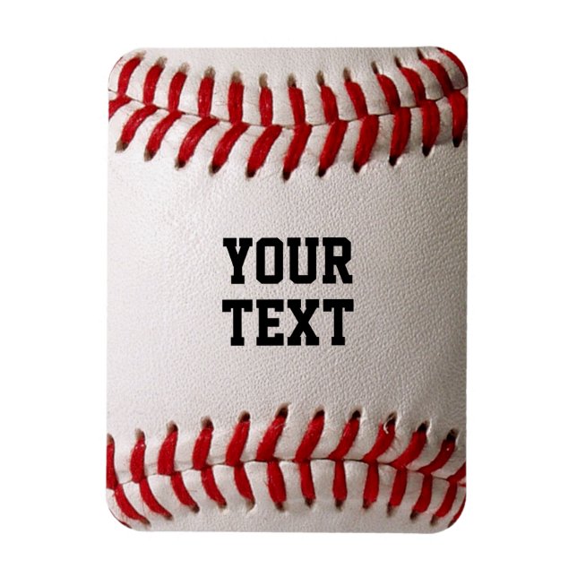 Ímã Baseball com nome personalizado (Vertical)