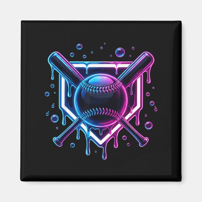 Imã Baseball Drip Ice Cream Bat Kids  (Frente)