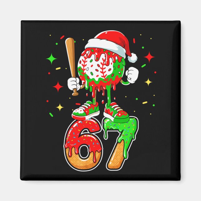 Imã Baseball Drip Number 67 Meme Ice Cream Dripng Chri (Frente)