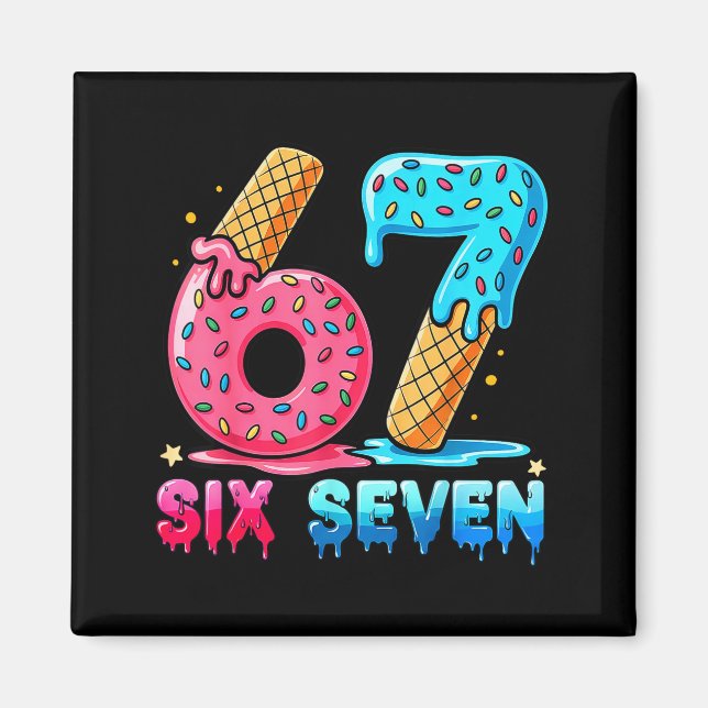 Imã Baseball Drip Number 67 Player Or 67th Birthday  (Frente)