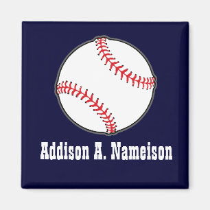 Imã Baseball em Marinho Blue Name