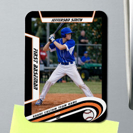 Ímã Baseball Lembranças Laranja Preto Personalizado