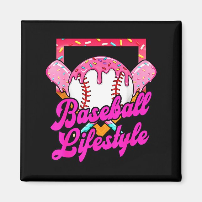 Imã Baseball Life Lifestyle Home Plate Ice Cream Drip  (Frente)
