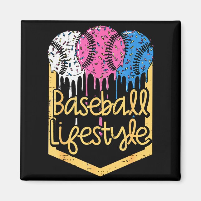 Imã Baseball Lifestyle Ball Sprinkles Drip Boys Kids M (Frente)