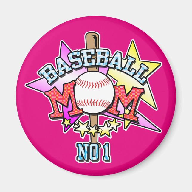 Imã Baseball Mãe Magnet (Frente)