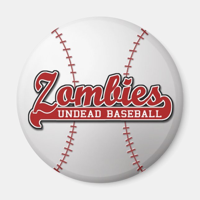 Imã Baseball morto ZOMBIES - ímã (Frente)