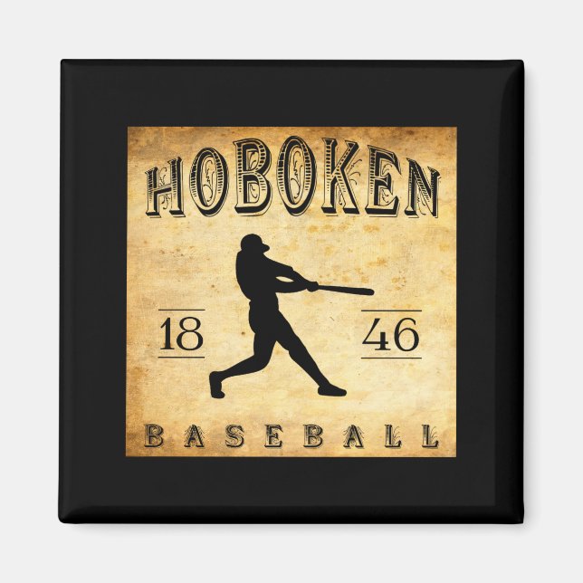 Imã Basebol de Hoboken 1846 Nova Jersey (Frente)