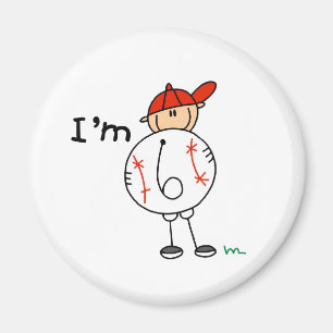Imã Basebol de Menino Eu Tenho 6 Anos