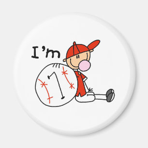 Imã Basebol de Menino Eu Tenho 7 Anos