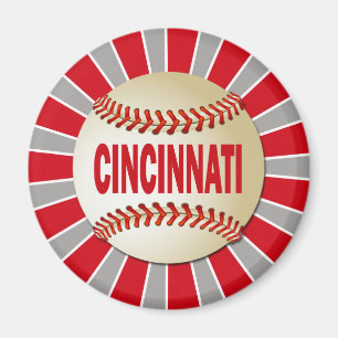 IMÃ BASEBOL RETRO DE CINCINNATI