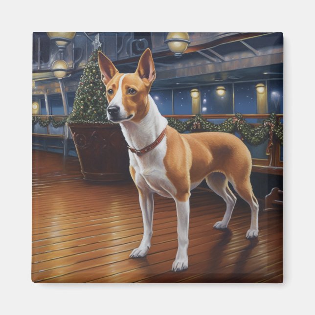 Imã Basenji Cruise de Natal: Delito de Férias Pawsome (Frente)