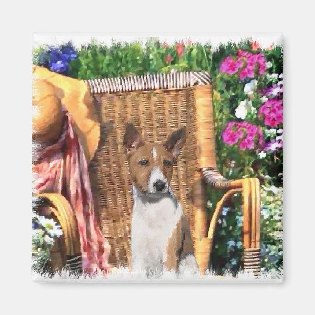Imã Basenji Lovers Art Gifts (Frente)