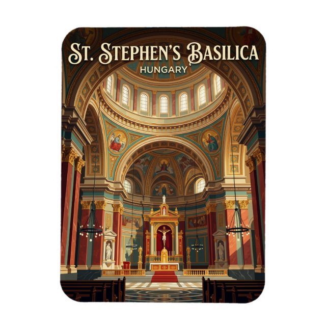 Ímã Basílica de São Estêvão Hungria (Vertical)