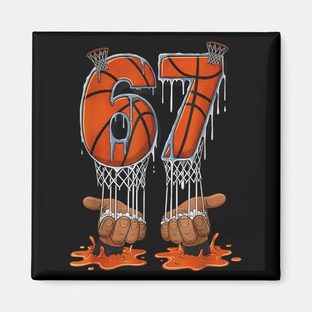 Imã Basketball 67 Six Seven Funny Gen Alpha Meme Drip  (Frente)