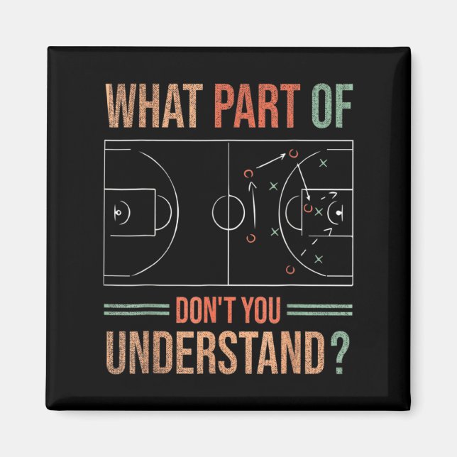 Imã Basketball Coach What Part Of Dont You Understand  (Frente)