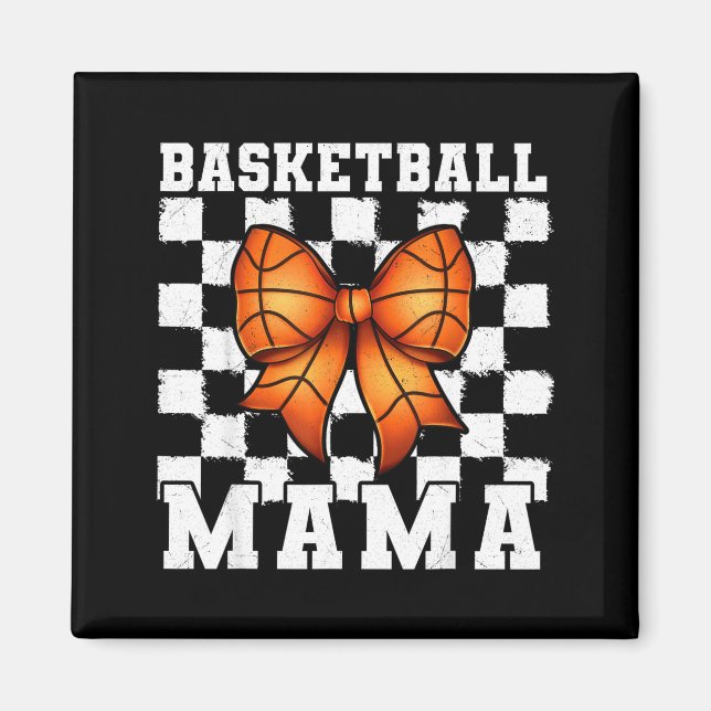Imã Basketball Mama Coquette Bow Game Day Funny Srts L (Frente)