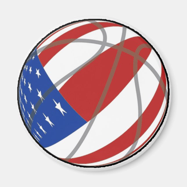 IMÃ BASKETBALL USA FLAG PATRIÓTICO (Frente)