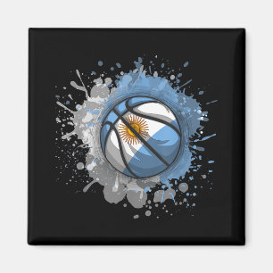 Imã Basquete com Bandeira Argentina