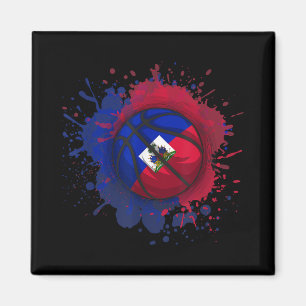 Imã Basquete Com Bandeira Do Haiti