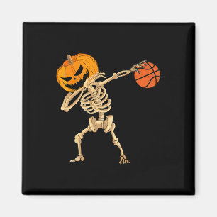Imã Basquete Dabbing Skeleton Men Boys Halloween Bas