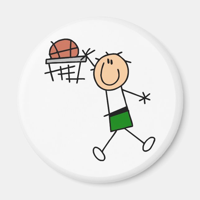 Imã Basquete de Enterrada Camisetas Verdes e presentes (Frente)
