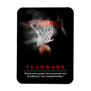 Ímã Basquete de Trabalho em Equipe Motivacional Inspir