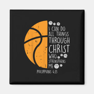 Imã Basquete Eu Posso Fazer Coisas Bíblia Verso Deus J