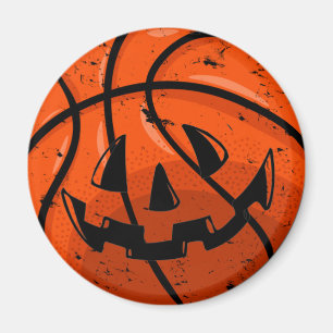 Imã Basquete Jack O Lanterna Grunge Halloween Pumpkin