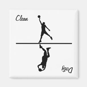 Imã Basquete limpo/sujo