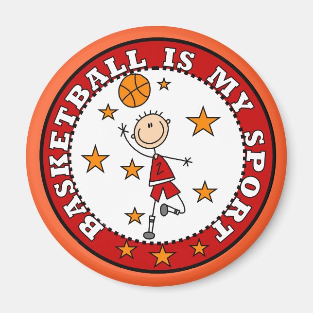 Imã Basquete, meus Camisetas e presentes (Frente)